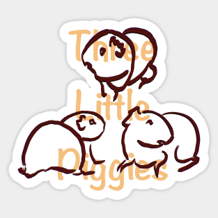 Three little piggies Sticker